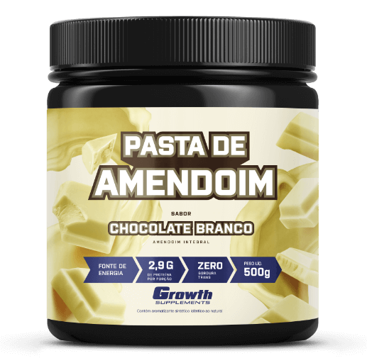 PASTA DE AMENDOIM SABOR CHOCOLATE BRANCO 500G