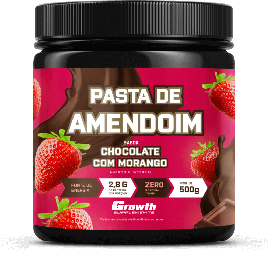 PASTA DE AMENDOIM SABOR CHOCOLATE COM MORANGO 500G