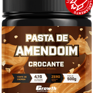 PASTA DE AMENDOIM CROCANTE 500G - GROWTH SUPPLEMENTS